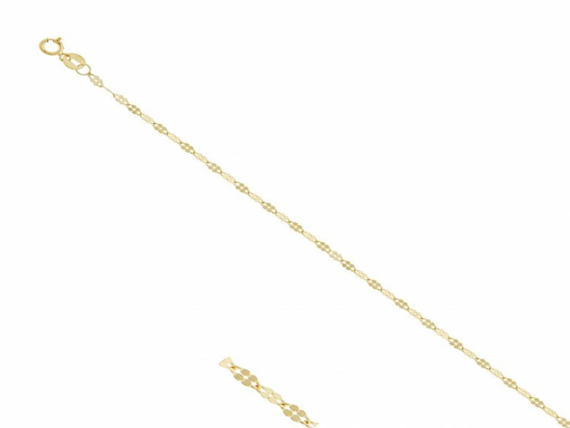 Žluté zlato náramek ozdobný jemný